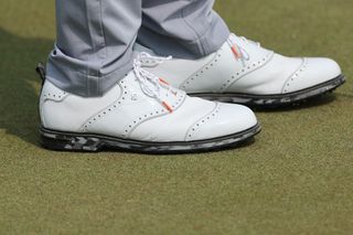 The FootJoy Todd Snyder golf shoes close up