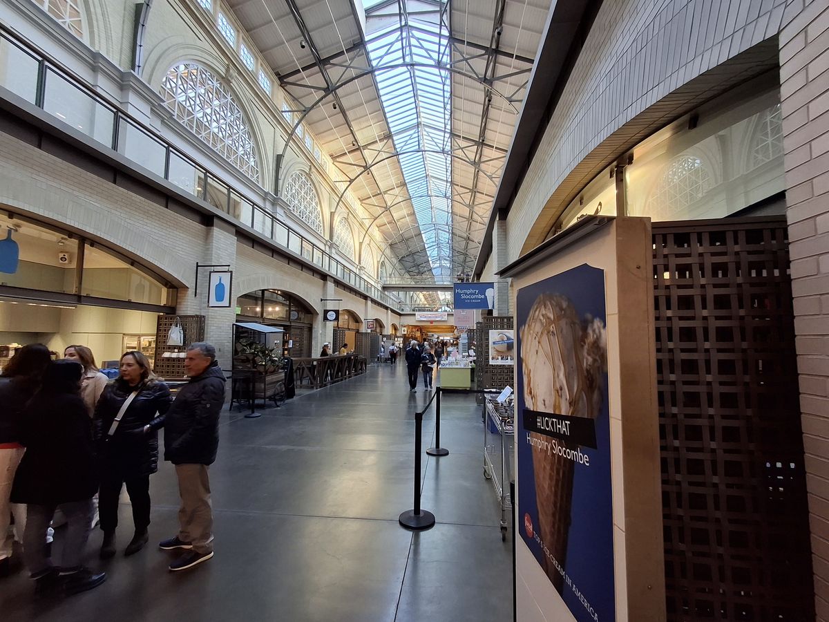 Ultrawide photo of San Francisco Ferry Building interior shot by Galaxy A35