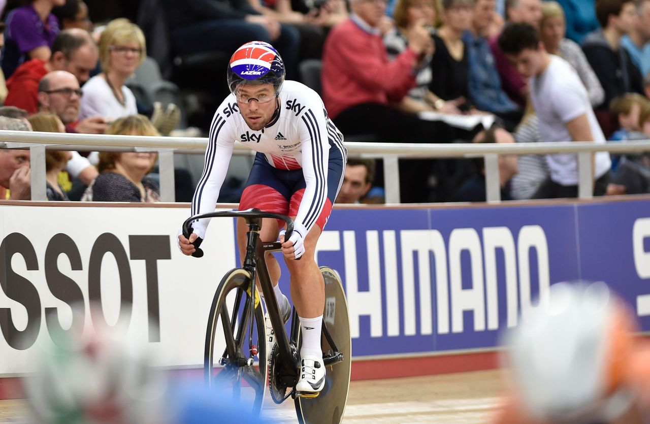 Mark Cavendish in action in the Omnium