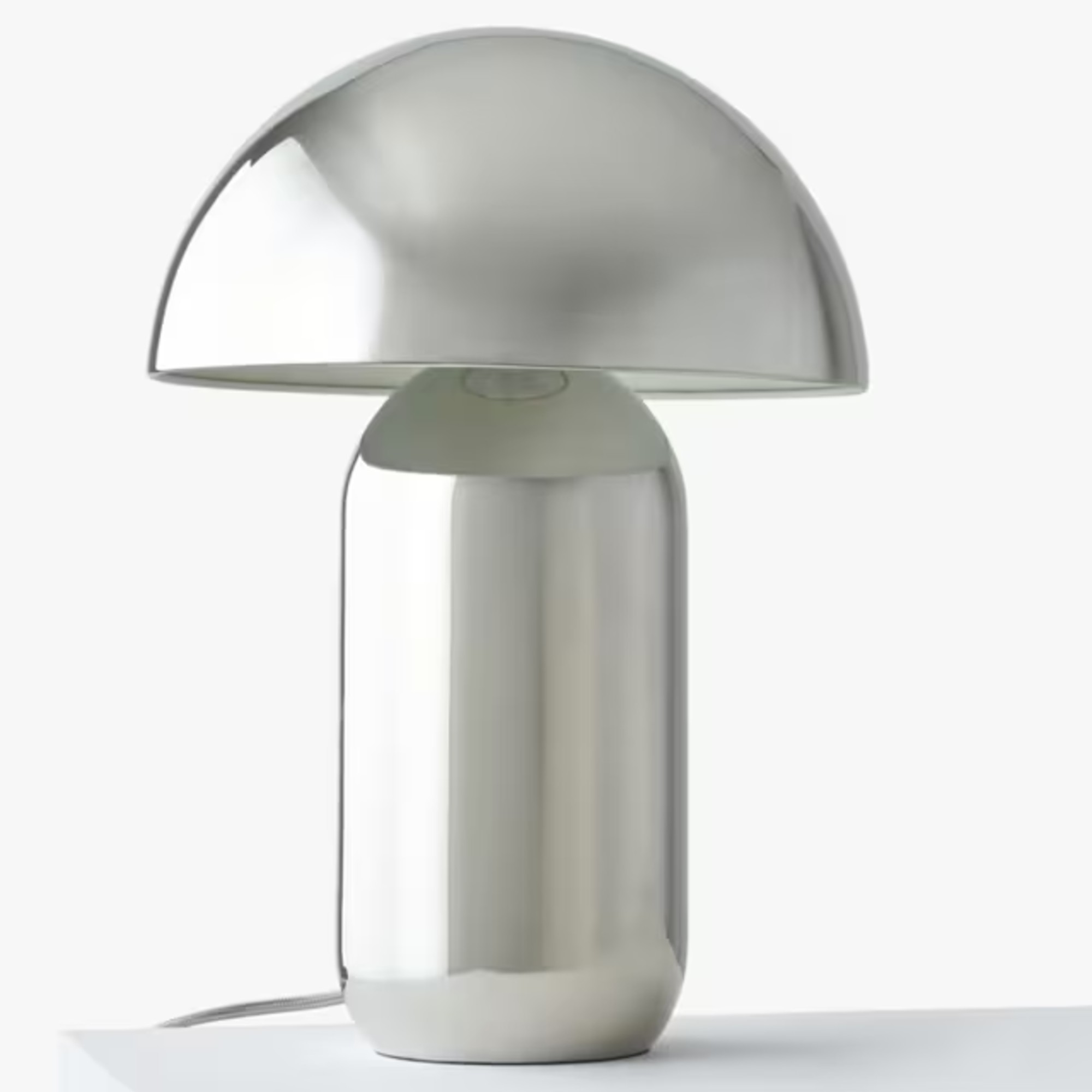 John Lewis Mushroom XL Table Lamp, Polished Chrome