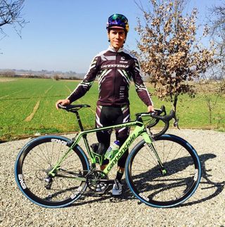 Marco Aurelio Fontana has a special road bike for the Strade Bianche race