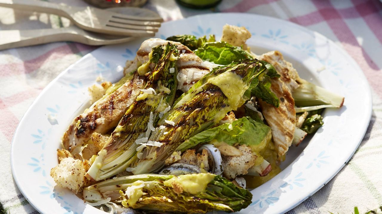 grilled caesar salad sharing platter