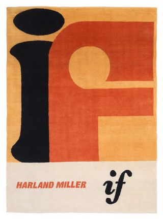 Harland Miller graphic rug featuring the word 'if'
