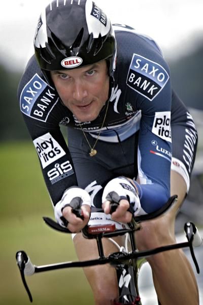 Eyes on the prize: Frank Schleck on his way to taking the overall at Suisse