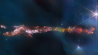 James Webb Telescope reveals stunning newborn star in luminous gas cloud