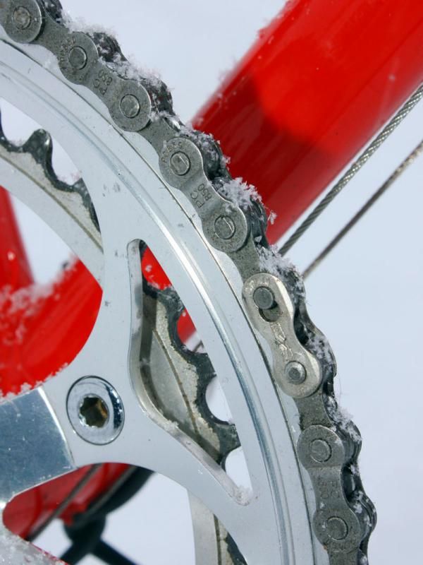 This SRAM chain is one of the only major standouts from what is otherwise a well restored vintage rig.