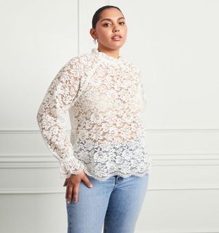 The Millie Top - White Lace