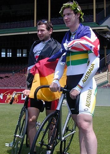 Ready to race... Rene Wolff (l) and Ryan Bayley both say they're feeling strong ahead of this weekend's Sydney Thousand