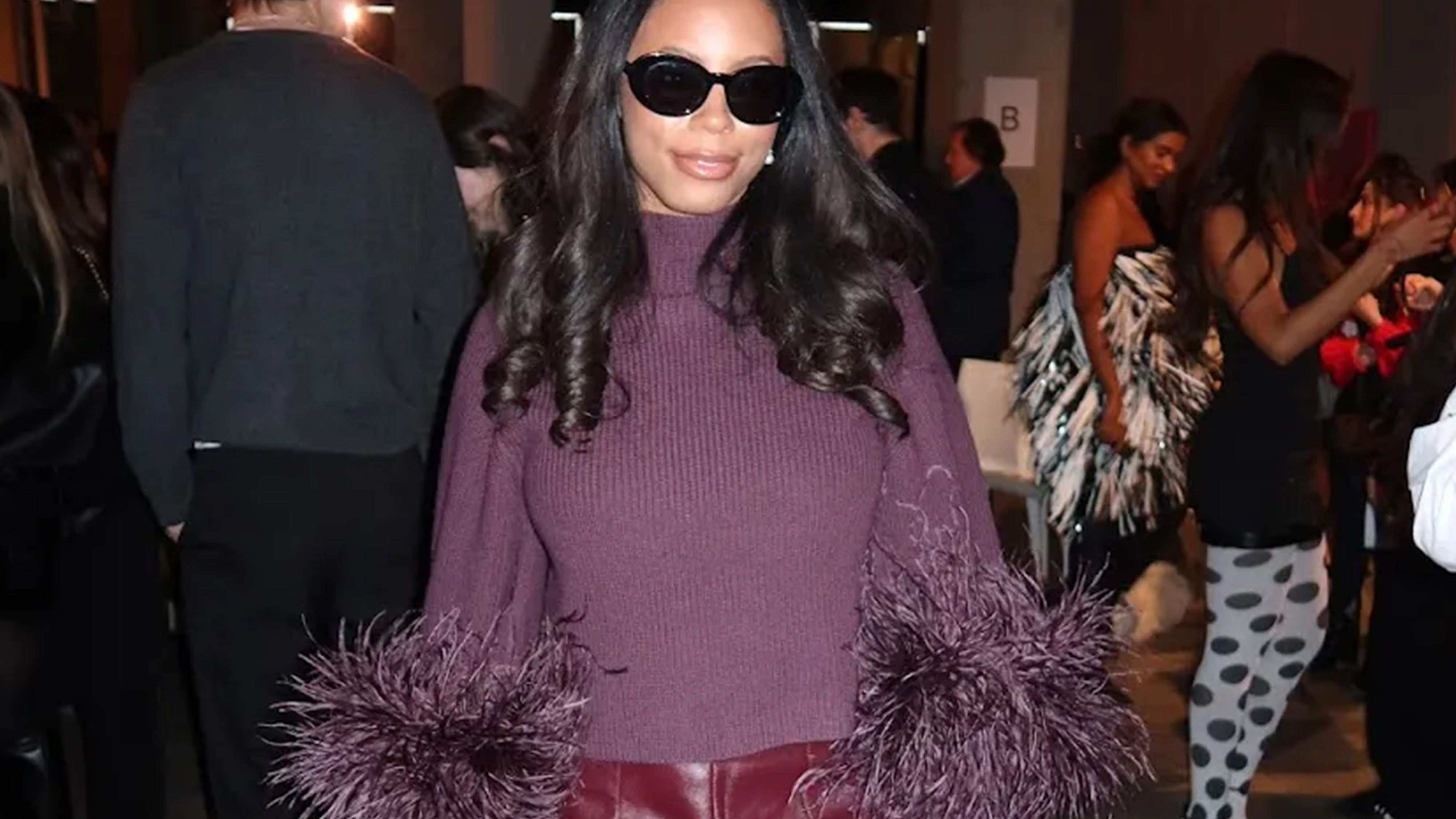 Sierra Mayhew attending New York Fashion Week.