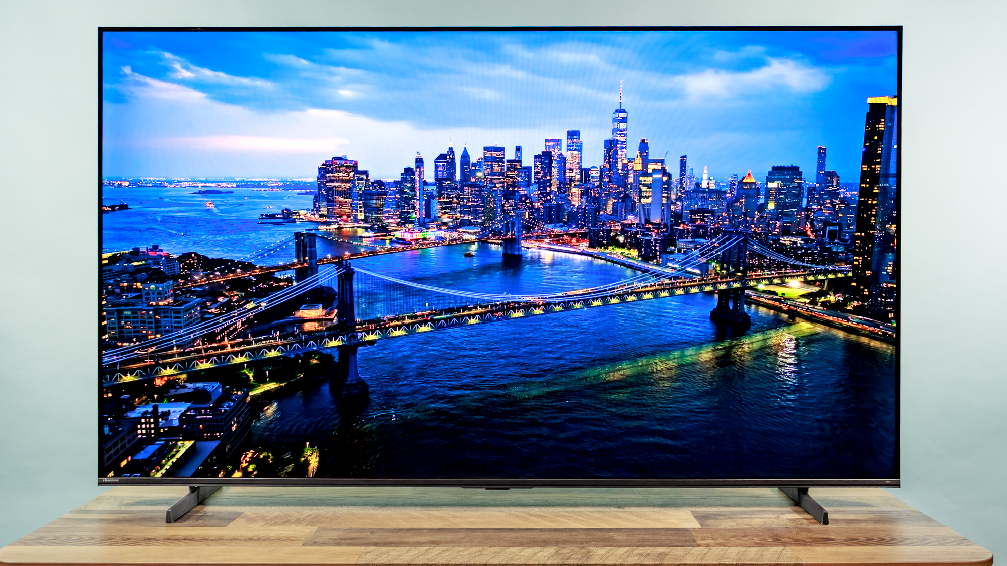 Hisense QD7 Mini LED TV on a table