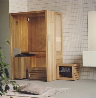 A home sauna designed by EFFE Perfect Wellness