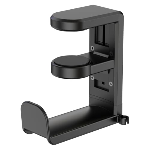 Eurpmask Rotating Headphone Stand,adjustable Clamp-On Headset Holder Hanger