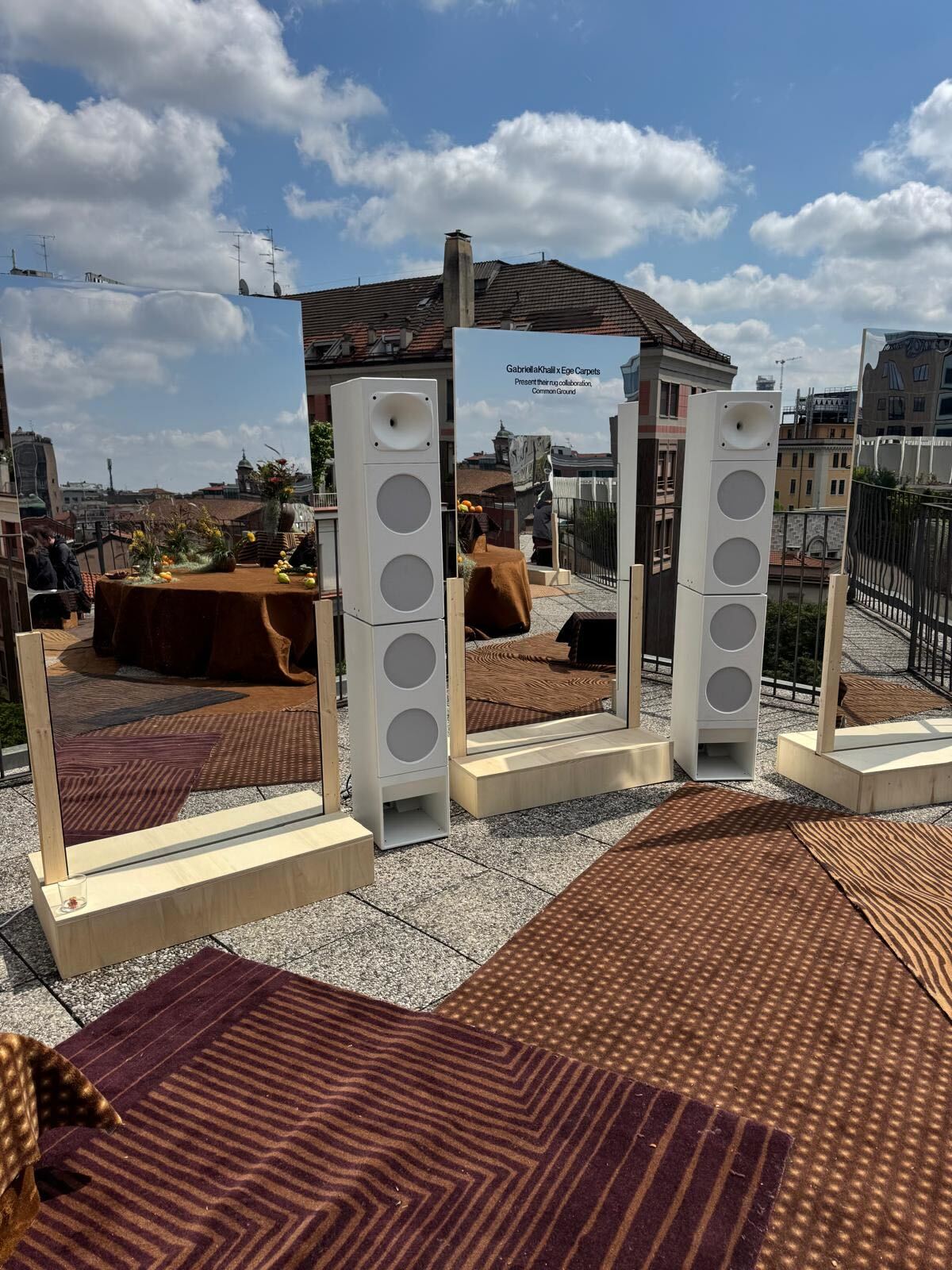 Ege Carpets on a rooftop at Milan Design Week 2026