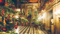 The decorated interior of Chatsworth House