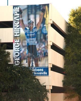 Larger than life Hincapie at 40 feet tall