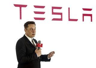 Elon Musk presenting