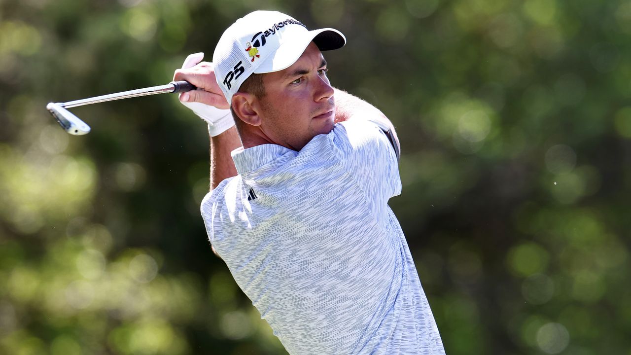 Lucas Herbert takes a shot during the 2023 WGC-Match Play at Austin Country Club