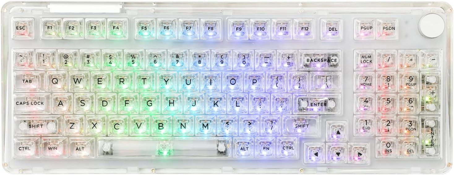 The Phantom 98 KiiBoom keyboard in clear.
