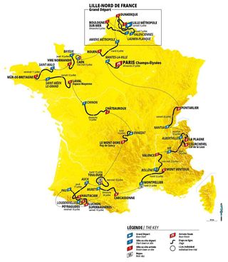 Tour de France 2025 route