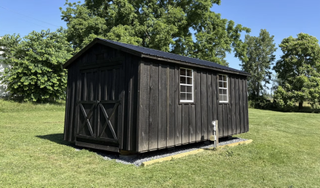 Shed cleanroom in a back yard