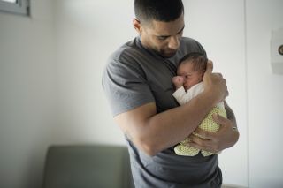 Man and baby