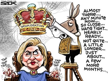 Political cartoon U.S. Hillary Nomination 2016