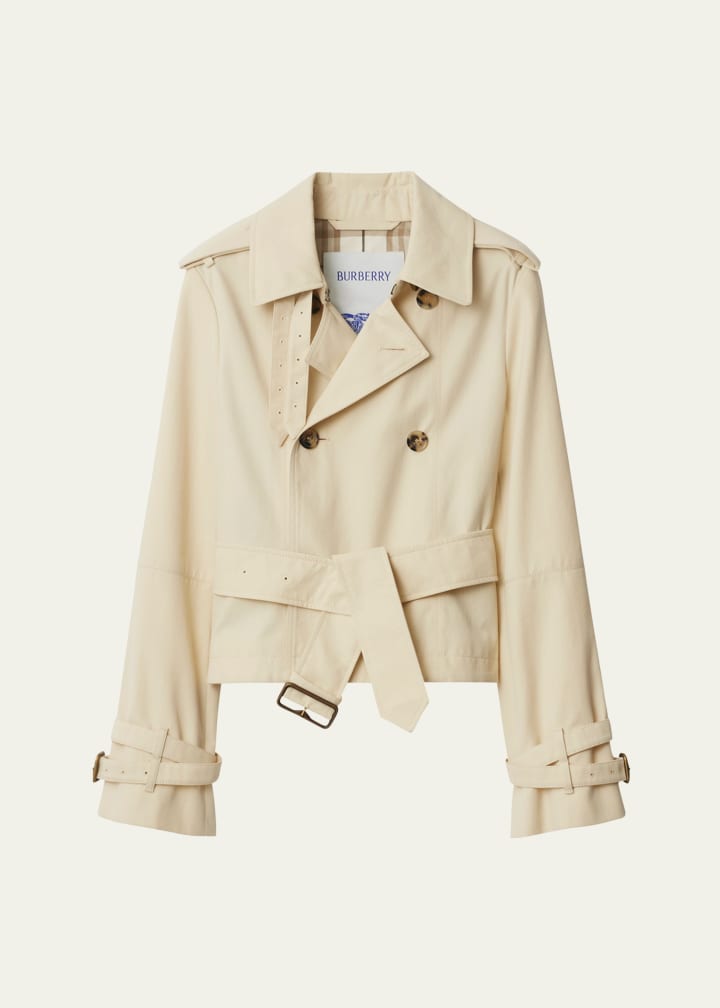 Double-Breasted Belted Trench Jacket