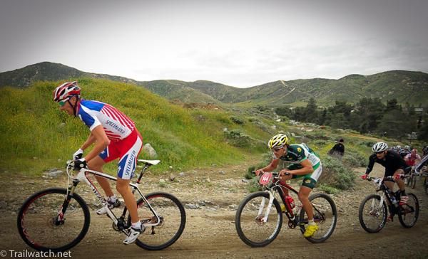 Todd Wells (Specialized) pacing the leaders up the climb early in the race.