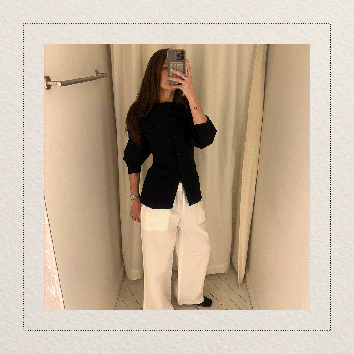 Eliza Huber at the new Aligne pop-up store in New York City's SoHo district.