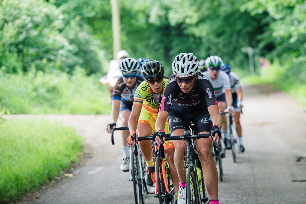 Eugenia Bujak in the break at Aviva Women's Tour 2016 - Stage 5.