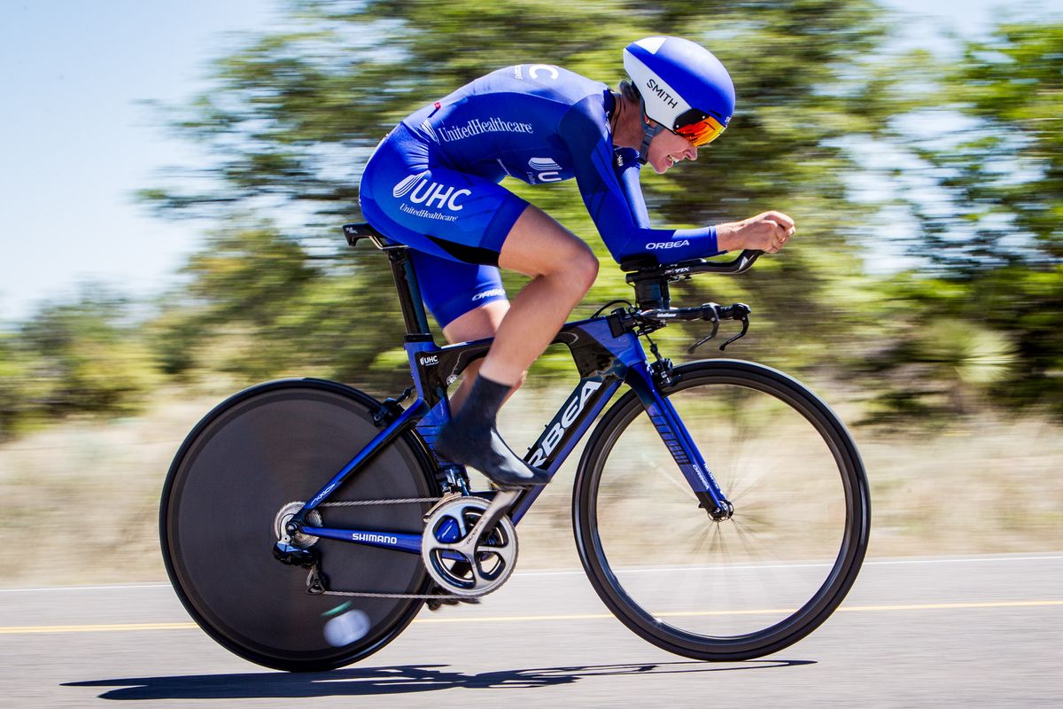 Tayler Wiles (UnitedHealthcare) putting in a strong second place ride.
