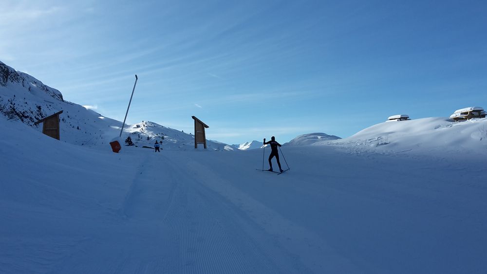 Romain Bardet out on the skis