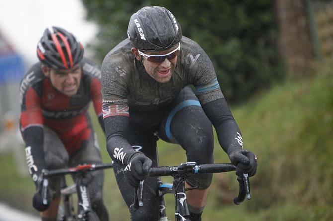 Ian Stannard (Team Sky) takes a pull