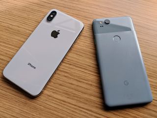 iPhone and Pixel phone