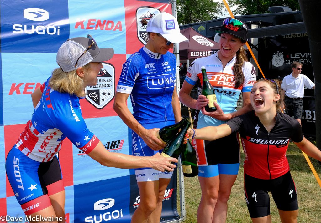 The Pro Women enjoying a champagne moment