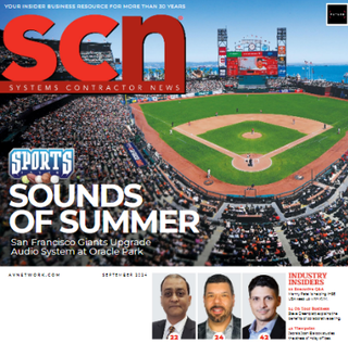 The September cover to SCN magazine featuring Oracle Park of the San Francisco Giants.