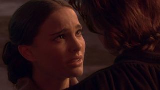 Natalie Portman as Padme Amidala and Hayden Christensen as Anakin Skywalker in Star Wars: Revenge of the Sith