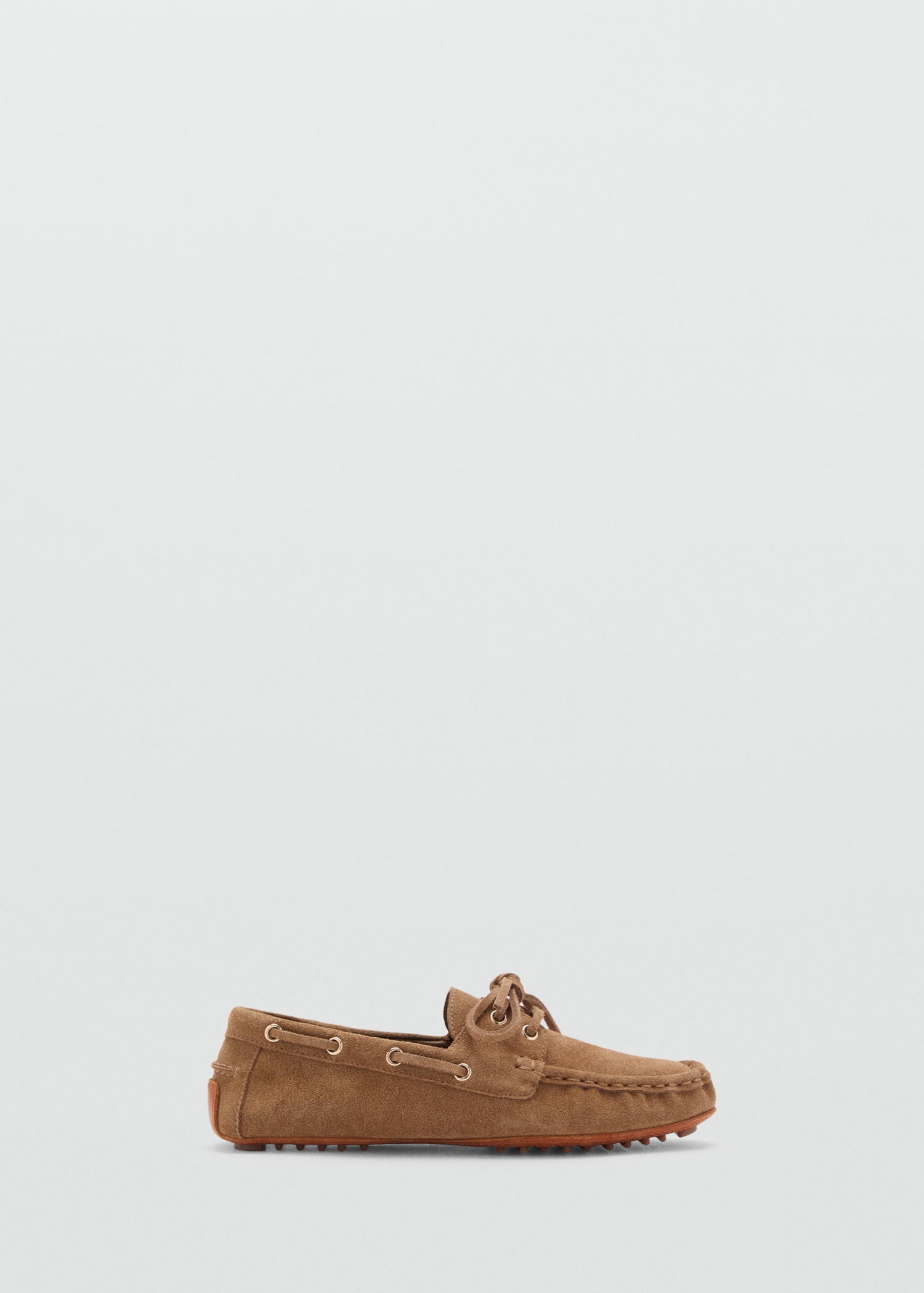 Suede Boat Shoes With Laces - Women | Mango Usa