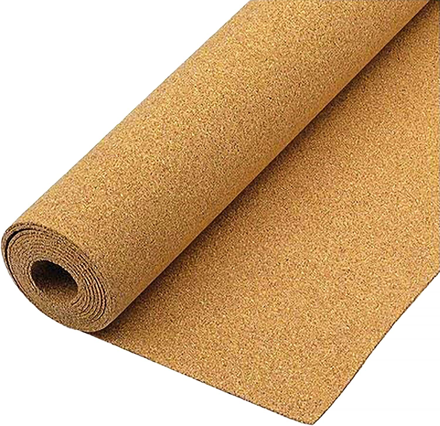 Natural Cork Board Textured Vinyl Wrap Underlayer Shelf Sheet Roll Drawer Liner (17.8 Inches X 6.5ft)