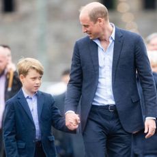 Prince William Prince George holding hands