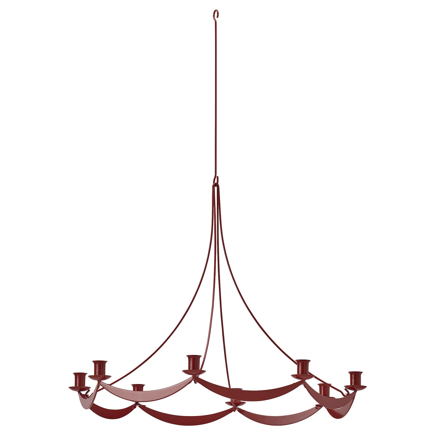 Vinterfint Chandelier - for 8 Candles Red