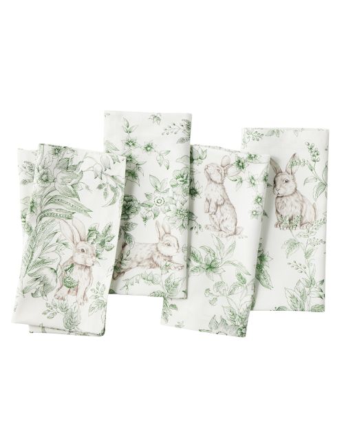 Bunny Toile Napkins, Set of 4
