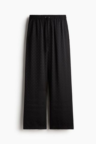 Wide-Leg Drawstring Pants