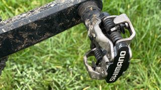 Close up views on Shimano PD-M520 SPD pedal