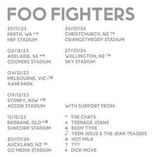 Foo Fighters Tour Poster