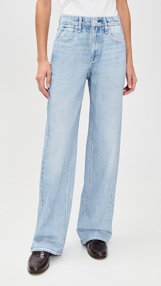 Rag & Bone Miramar Terry Pull on Wide Leg Jeans
