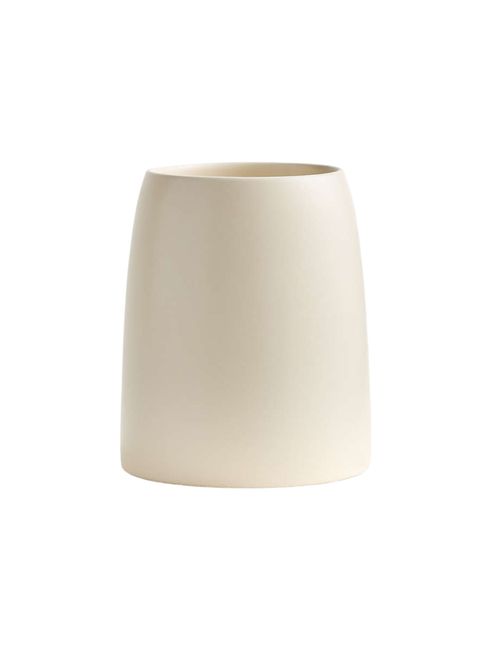 Craft Linen Cream Stoneware Utensil Holder