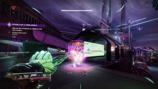 Destiny 2 Lightfall Terminal Overload grappling vex minotaur with arc cranium