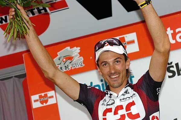 Cancellara the local hero on the podium