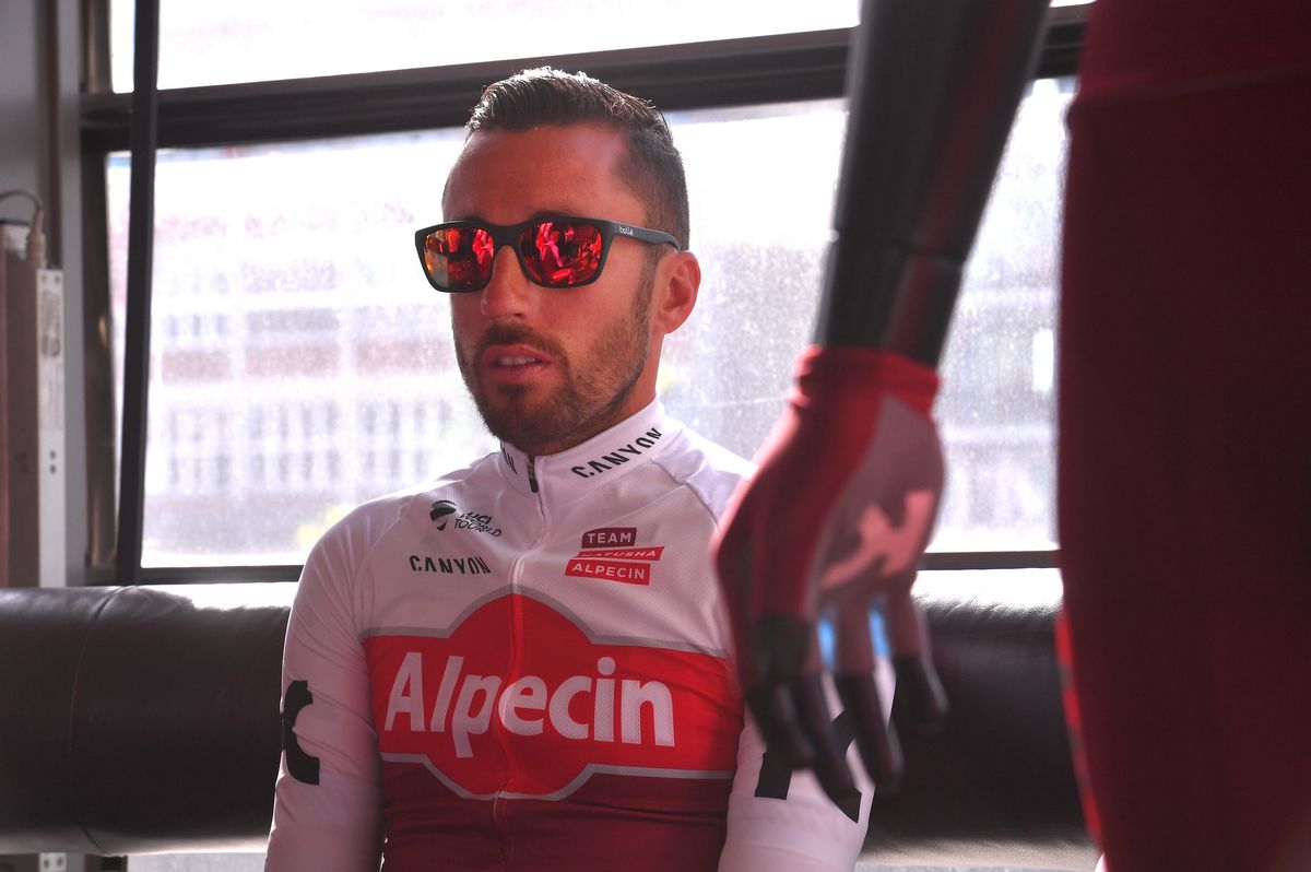 Robert Kiserlovski models the Katusha-Alpecin kit